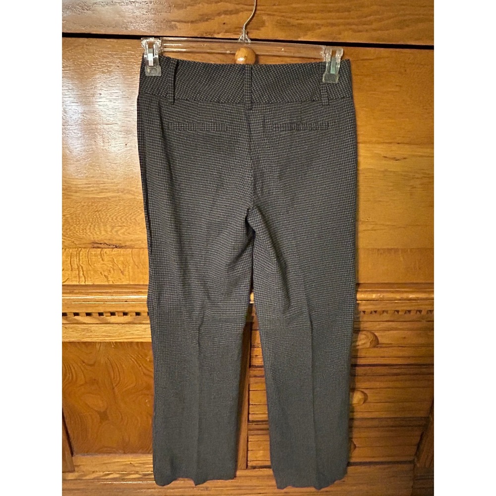 Halogen Womens Black White Micro Check Dress Pants Size 0 Wide Leg Trousers - Picture 2 of 10
